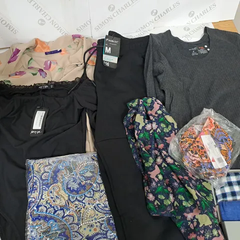 LARGE QUANTITY OF ASSORTED CLOTHING ITEMS TO INCLUDE NASTYGAL,VAN HEUSSEN AND NUTMEG