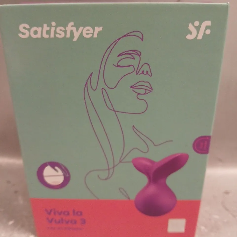 BOXED SATIFYER VIVA LA VULVA 3 LAY ON VIBRATOR