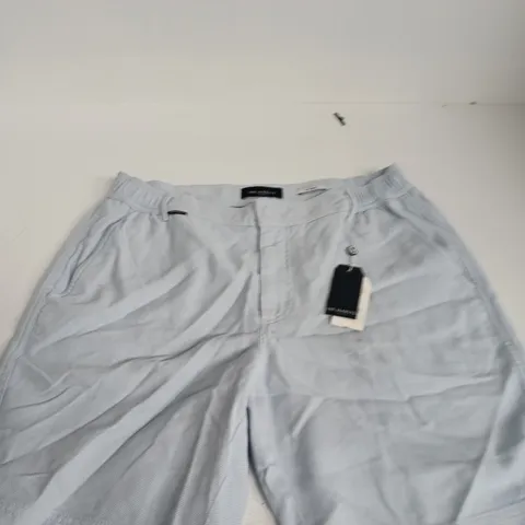 MR MARVIS THE PIQUES SHORTS – LIGHT BLUE PIQUÉ, UK 36 (W36/XL) HANDMADE IN PORTUGAL