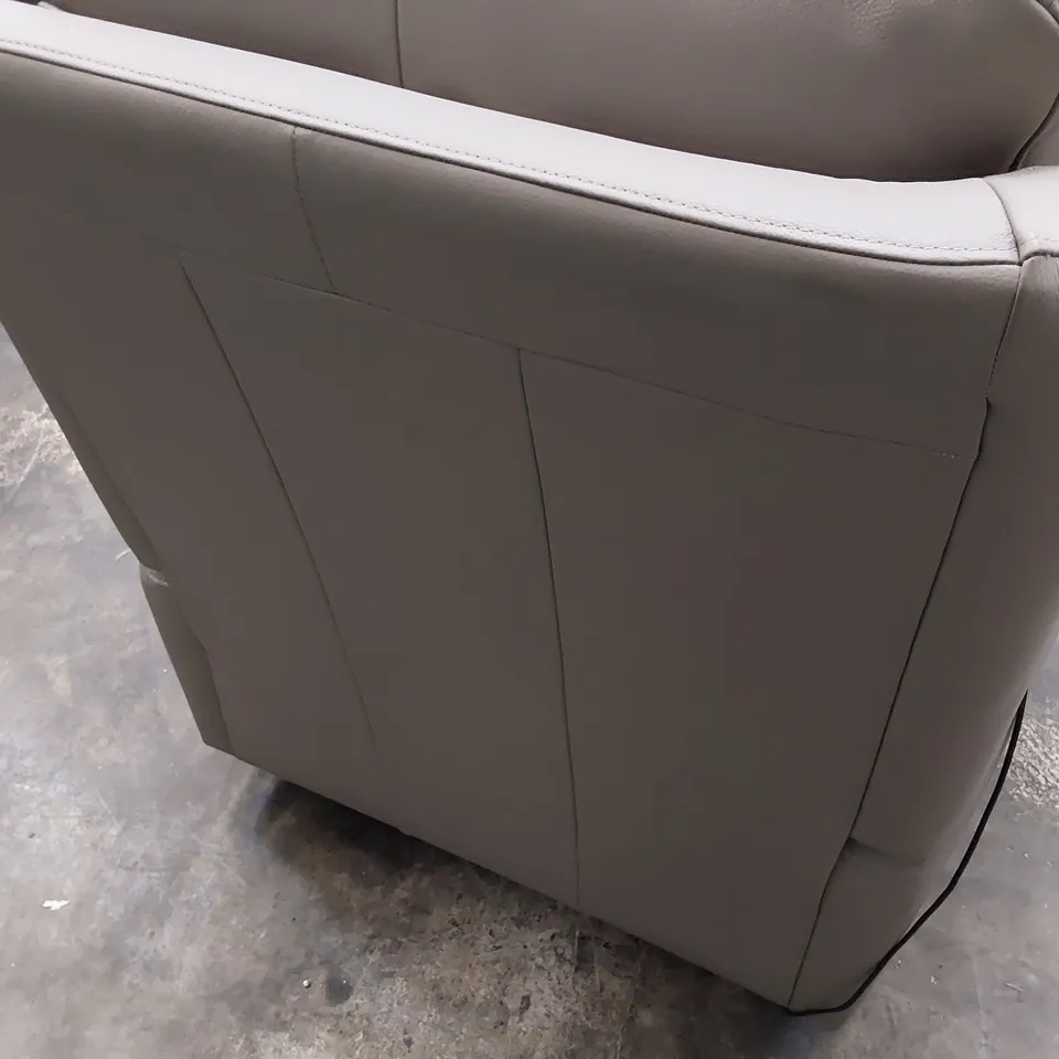 QUALITY BRITISH DESIGNER G PLAN KINGSBURY POWER RECLINING EASY CHAIR OXFORD MUSHROOM LEATHER 