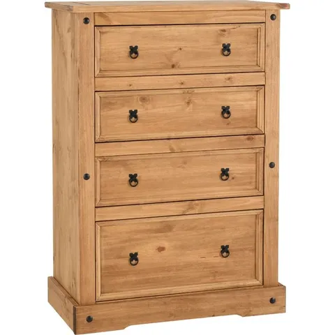 BOXED CASTILLON 4 DRAWER 91.7CM W REMOVE CHEST OF DRAWERS (2 BOXES)