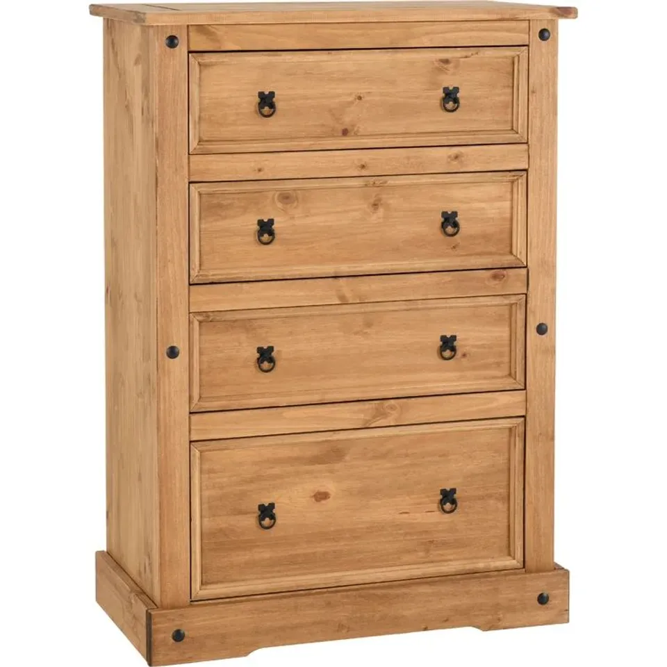BOXED CASTILLON 4 DRAWER 91.7CM W REMOVE CHEST OF DRAWERS (2 BOXES)