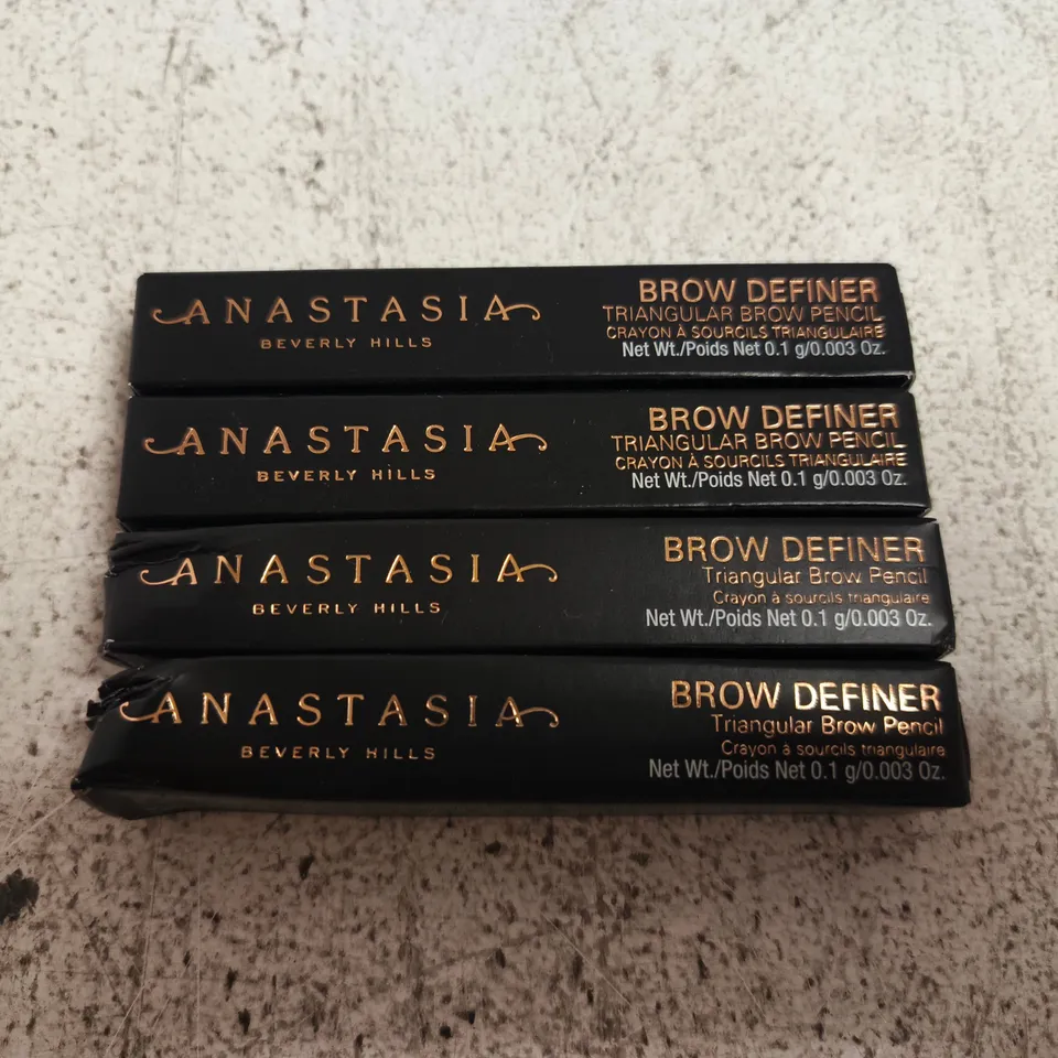4 ANASTASIA BEVERLY HILLS BROW DEFINER MINIS (2 X SOFT BROWN, 2 X DARK BROWN)