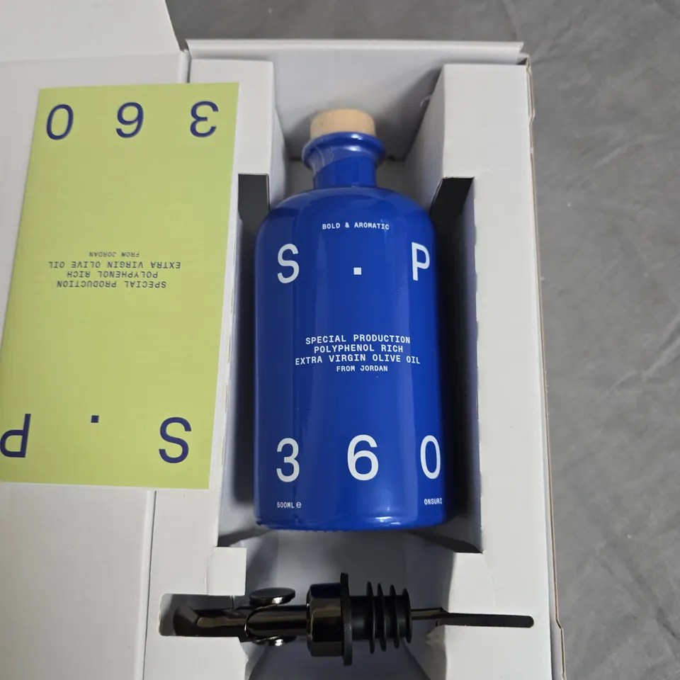 SP360 OLIVE OIL 500ML – SPECIAL PRODUCTION, POLYPHENOL RICH, FROM JORDAN