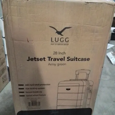 BOXED LUGG 28INCH JETSET TRAVEL SUITCASE ARMY GREEN