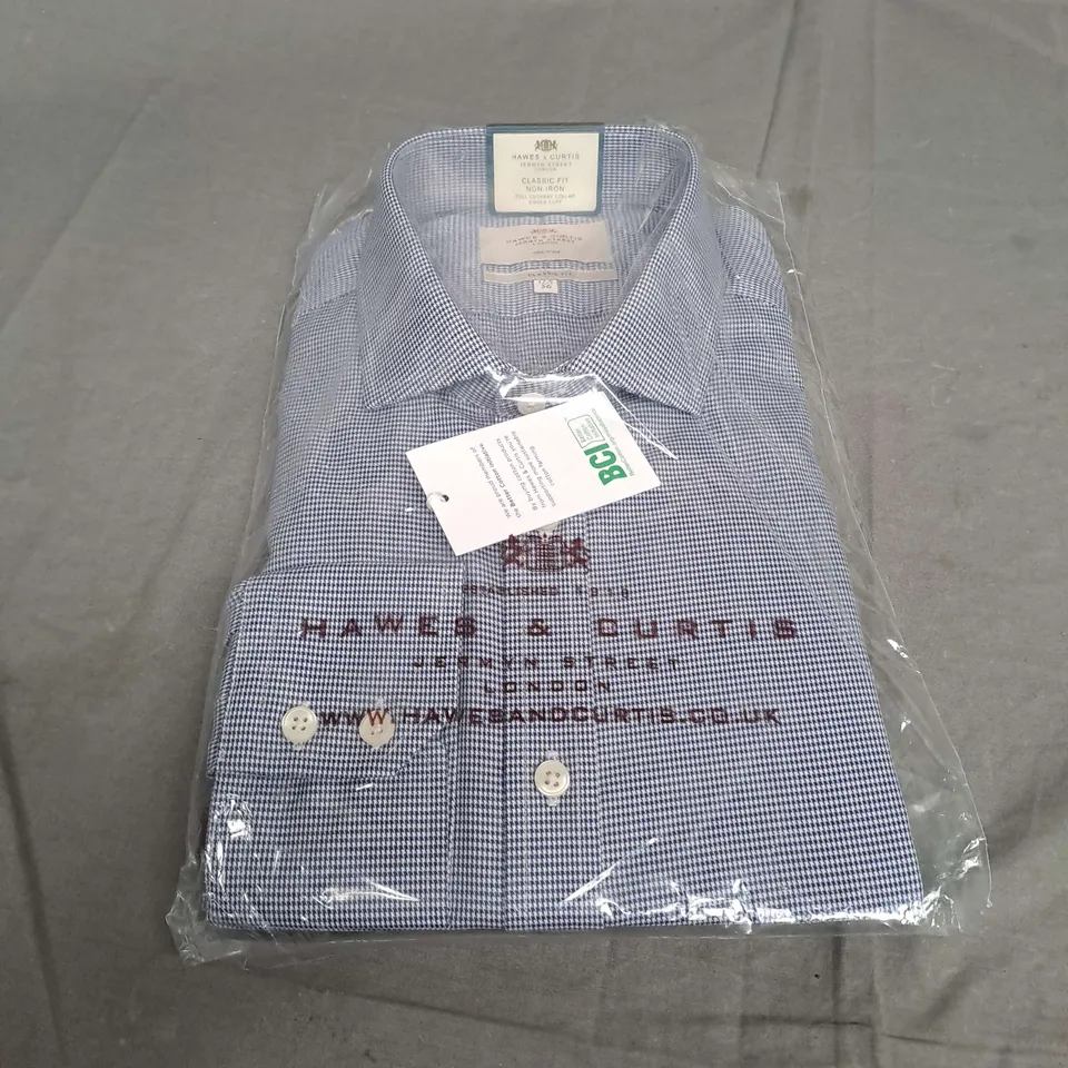 SEALED HAWES & CURTIS CHECKER CLASSIC FIT SHIRT - SIZE 17.5