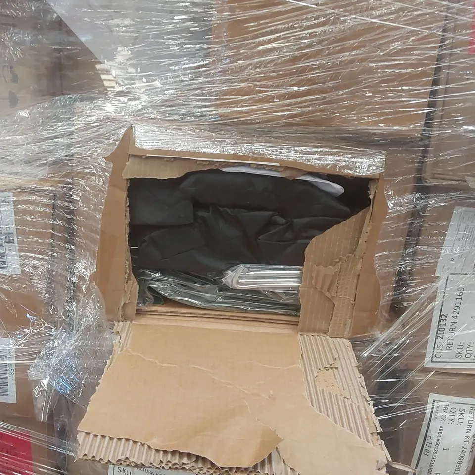 PALLET CONTAINING A VERY LARGE QUANTITY OF ASSORTED ITEMS INCLUDING: PRINTER CARTRIDGES, SHOE RACKS ECT