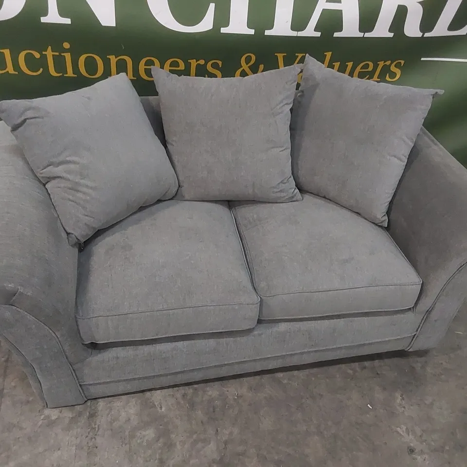 QUALITY DESIGNER DURY 2 SEATER FABRIC UPHOLSTERED SOFA