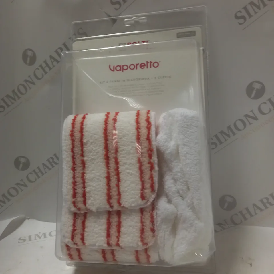 BOXED KIT OF 2 CLOTHS AND 3 SOCKETTES FOR POLTI VAPORETTO