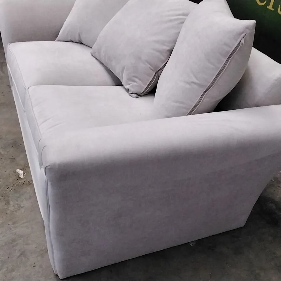 QUALITY BRITISH DESIGNER DURY 2 SEATER SOFA - NATURAL FABRIC 