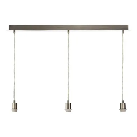 BOXED KENMURE 3-LIGHT KITCHEN ISLAND PENDANT - SATIN CHROME (1 BOX)