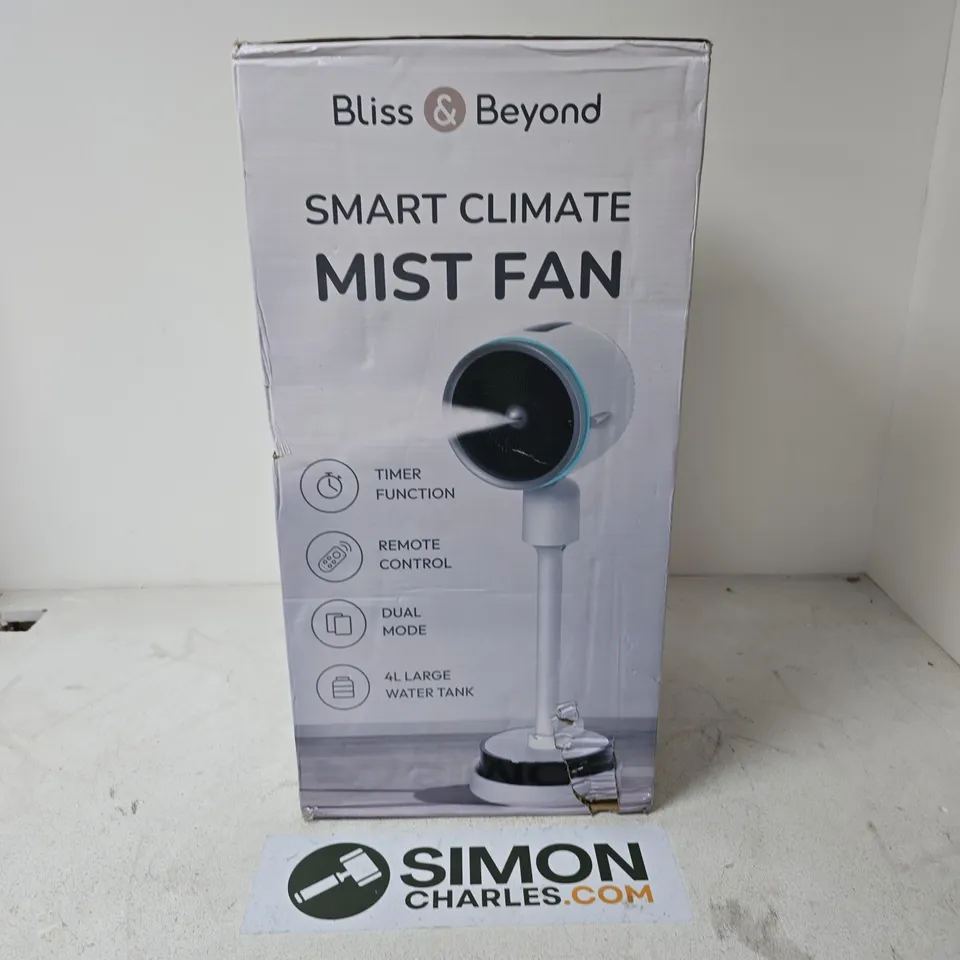 BOXED BLISS & BEYOND SMART CLIMATE MIST FAN - COLLECTION ONLY