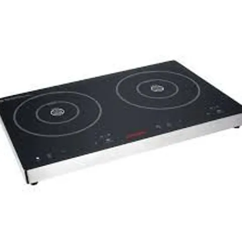 BOXED CATERLITE DF824 DUAL ZONE COUNTERTOP INDUCTION HOB WITH TOUCH CONTROL