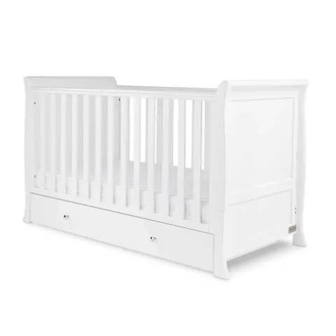 BOXED ICKLE BUBBA THE SNOWDON CLASSIC COT BED - WHITE (2 BOXES)