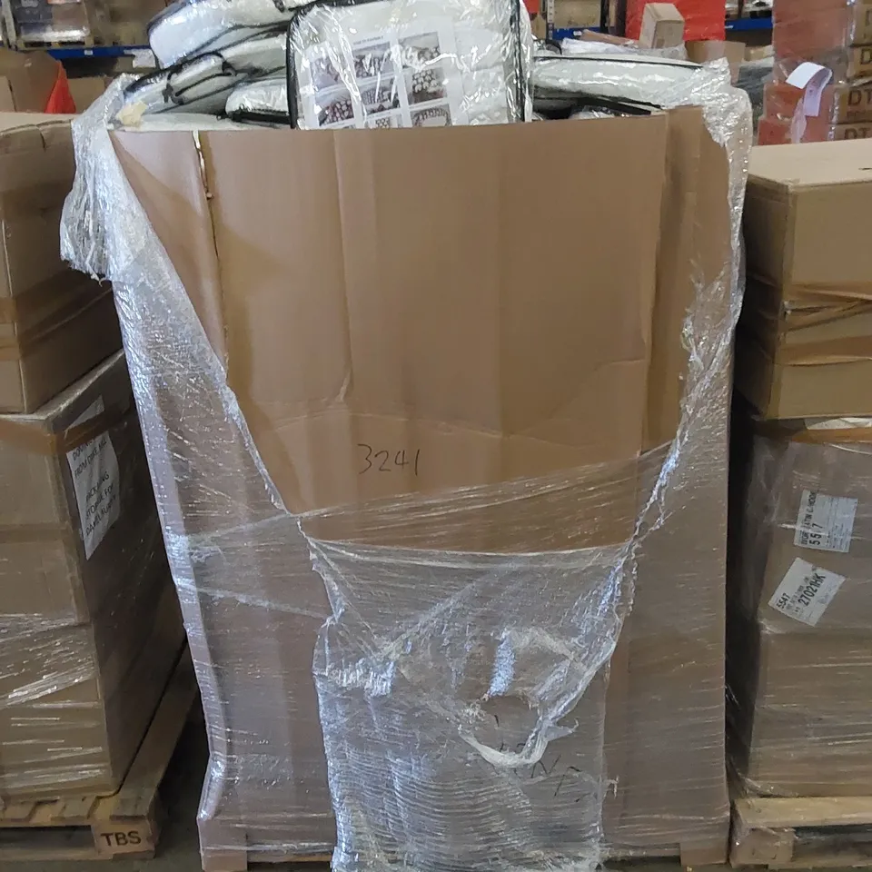 PALLET CONTAINING HOUSEHOLD AND CONSUMER PRODUCTS. INCLUDES A MAJORITY OF BABY NESTS IN LARGE QUANTITY, LAUNDRY BASKETS ETC 