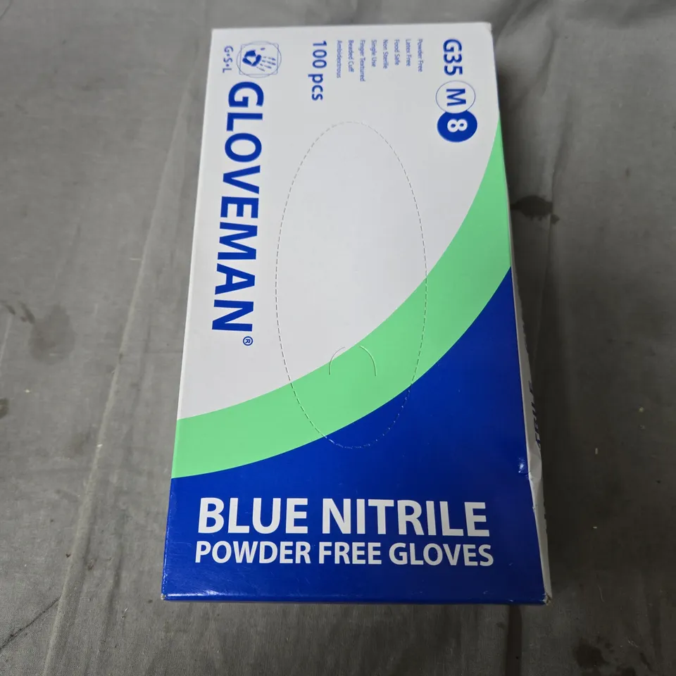 BOX OF APPROXIMATELY 12 ASSORTED HOUSEHOLD ITEMS INCLUDING NITRILE POWDER FREE GLOVES AND THREE SIDED TABLE MIRROR 