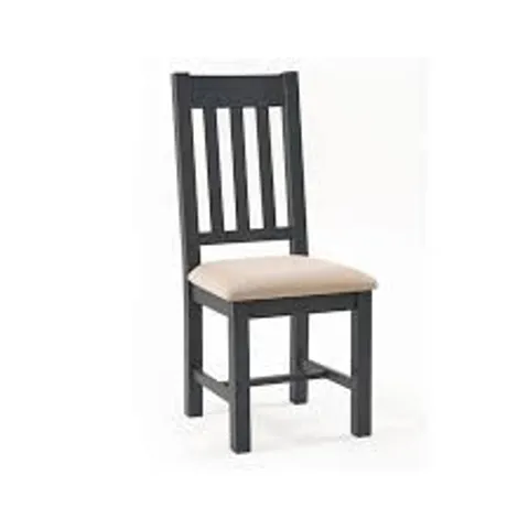 BOXED SET OF 2 JULIAN BOWEN BORDEAUX DINING CHAIRS - DARK GREY (1 BOX)