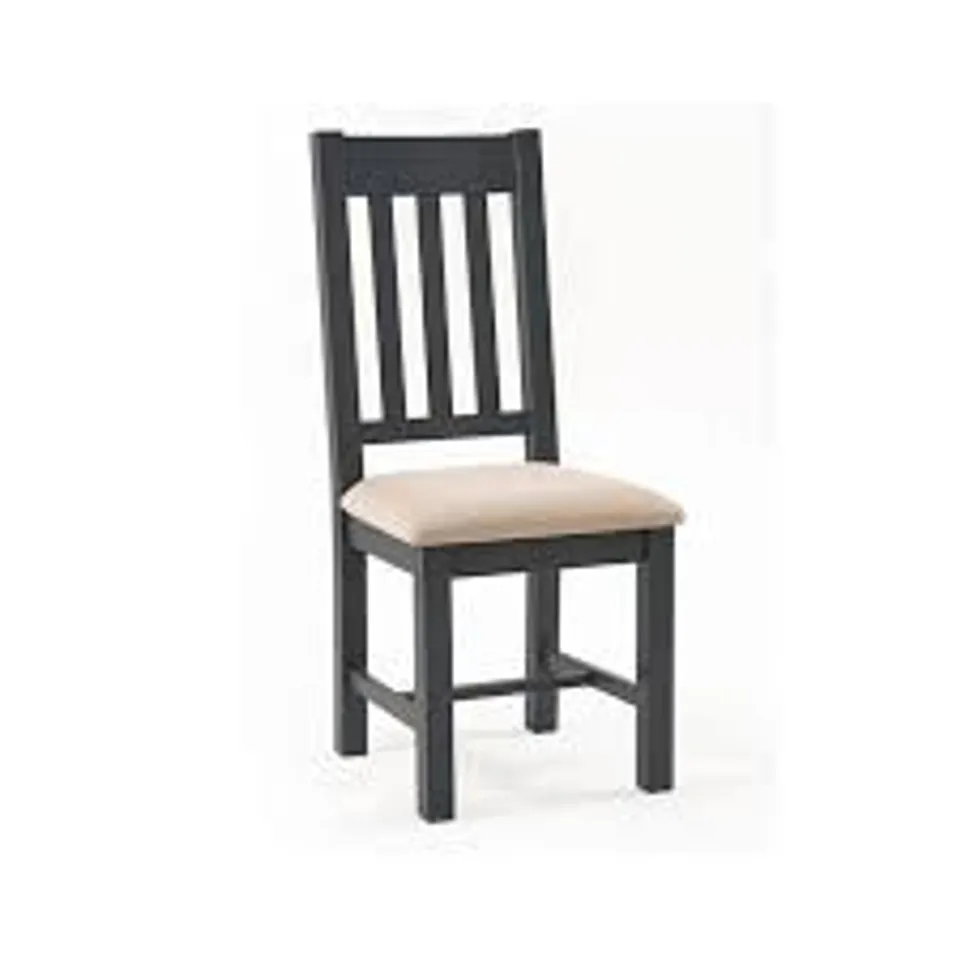 BOXED SET OF 2 JULIAN BOWEN BORDEAUX DINING CHAIRS - DARK GREY (1 BOX)