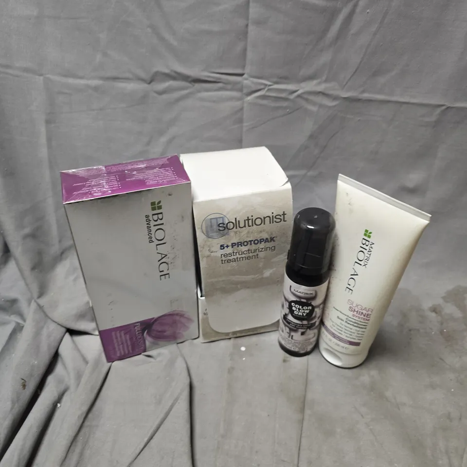 APPROXIMATELY 50 ASSORTED COSMETICS ITEMS TO INCLUDE BIOLAGE ADVANCED, SOLUTIONIST 5+ PROTOPAK, MATRIX COLOUR BLOW DRY, ETC - COLLECTION ONLY