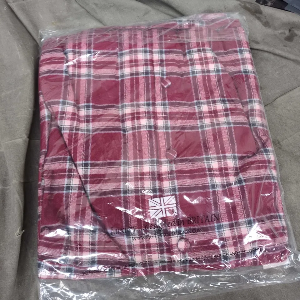 PRETTY YOU LONDON LOUNGE & NIGHTWEAR PINK PLAID SHIRT – NEW WITH TAGS 