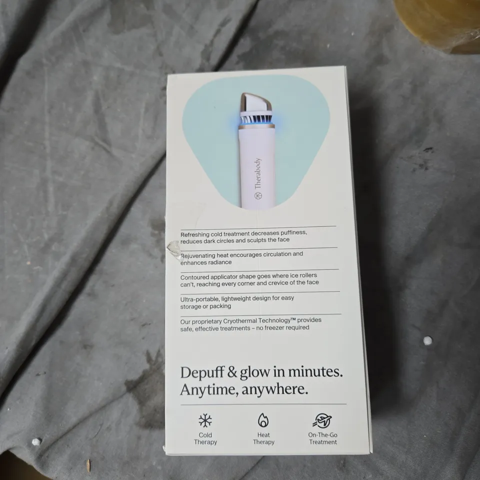 THERAFACE DEPUFFING WAND (WHITE) BY THERABODY – COLD AND HEAT FACIAL TREATMENTS TO DEPUFF AND GLOW