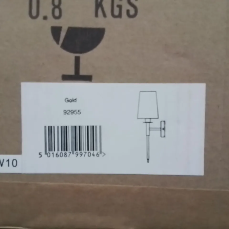 BOXED WALL MOUNTED LIGHT GOLD
