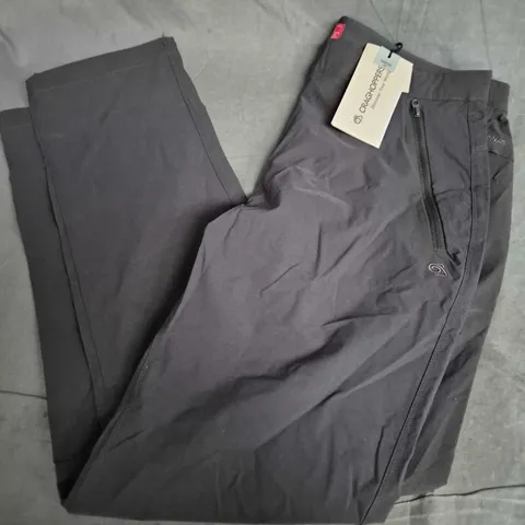 CRAGHOPPERS WOMEN'S SLIM FIT TROUSERS – CHARCOAL, UK 12 SHORT