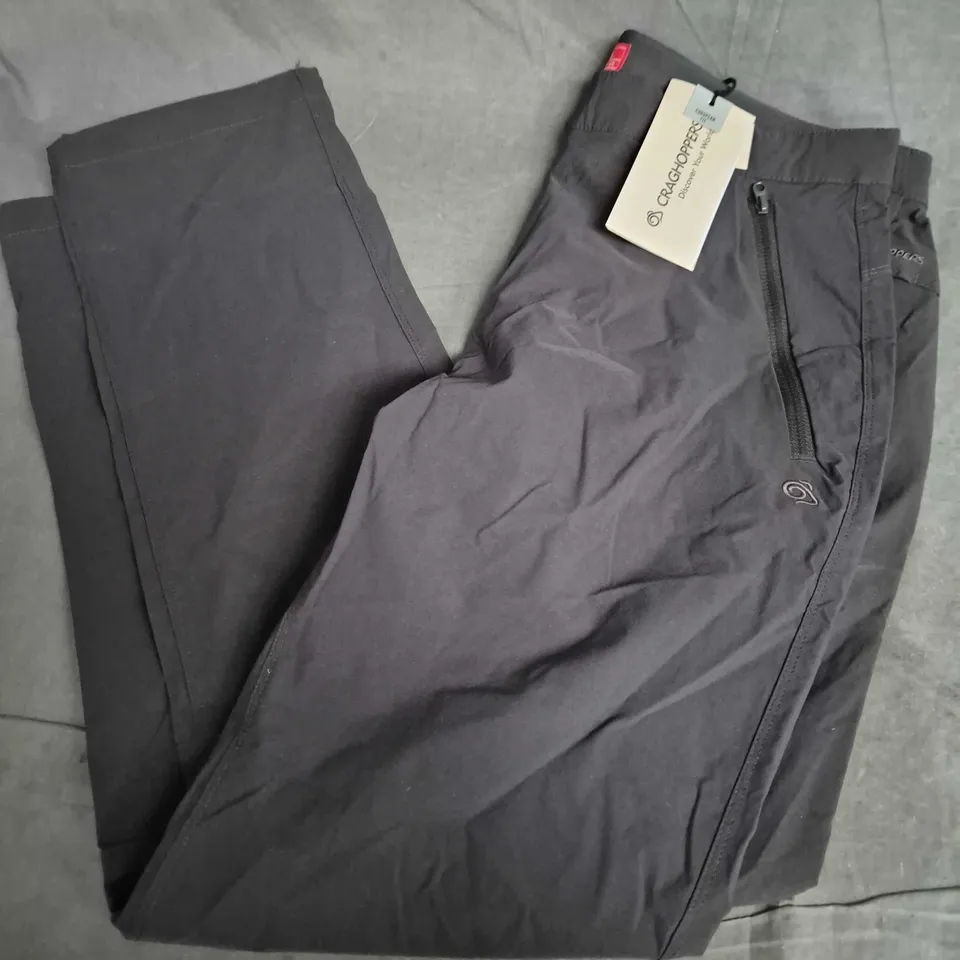 CRAGHOPPERS WOMEN'S SLIM FIT TROUSERS – CHARCOAL, UK 12 SHORT
