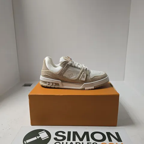 BOXED PAIR OF LOUIS VUITTON TRAINER SNEAKERS SIZE 11