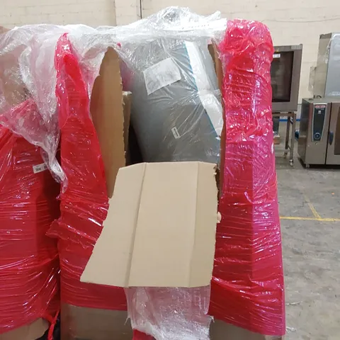 PALLET OF ASSORTED HOUSEHOLD ITEMS AND CONSUMER PRODUCTS. INCLUDES; BABY PLAYPENS, BOXED FURNITURE