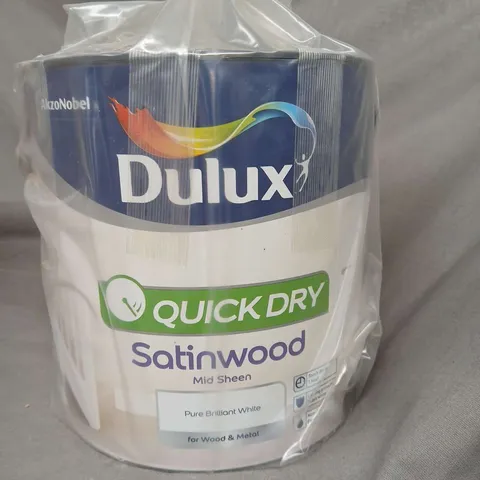 DULUX SATINWOOD PURE WHITE 2.5L / COLLECTION ONLY 