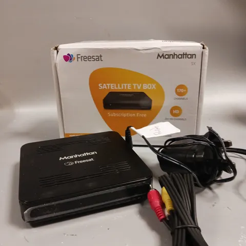 BOXED MANHATTAN FREESAT SATELLITE TV BOX