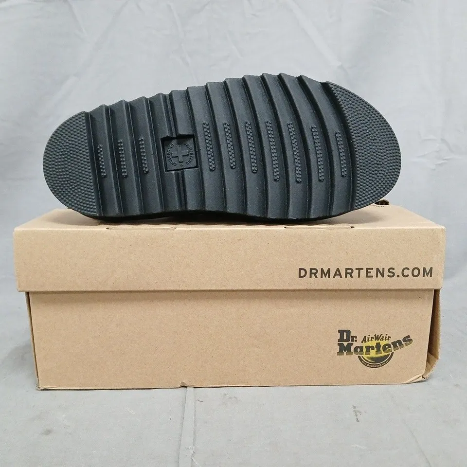BOXED PAIR OF DR MARTENS RAINE SLIDE SANDALS IN SAGE GREEN SIZE UK 4