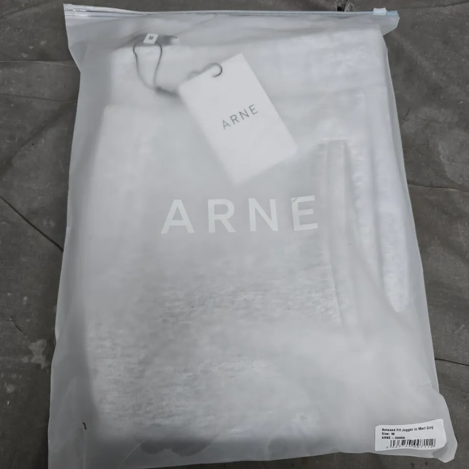 BAGGED ARNE RELAXED FIT JOGGERS IN MARL GREY - MEDIUM