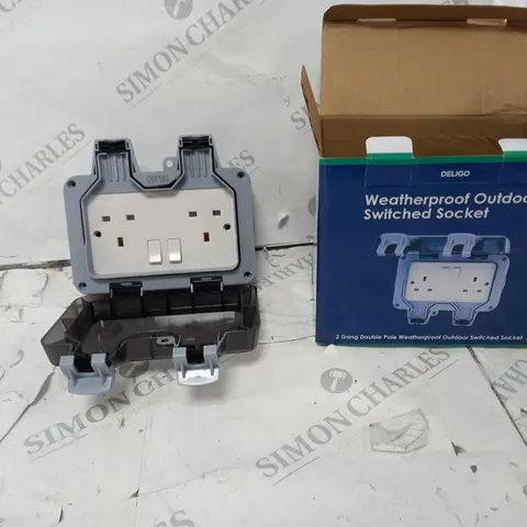 DELIGO WEATHERPROOF OUTDOOR SWITCHED SOCKET