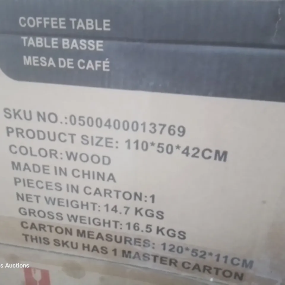 BOXED JUSTIN COFFEE TABLE WHITE 