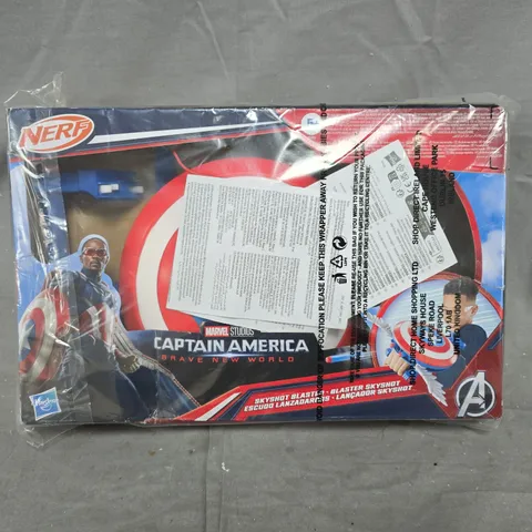 MARVEL STUDIOS CAPTAIN AMERICA BRAVE NEW WORLD NERF SKYSHOT BLASTER