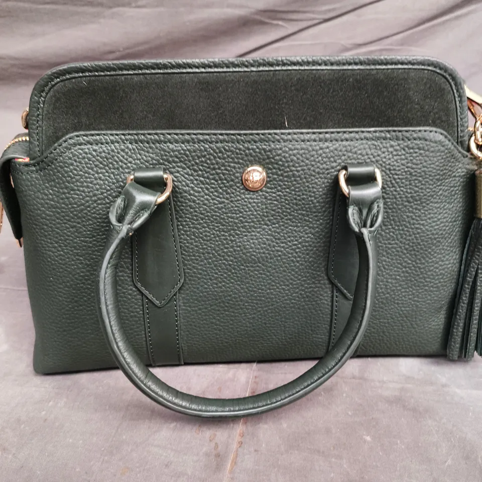 PAUL COSTELLOE MEDIUM LEATHER GRAB BAG IN GREEN