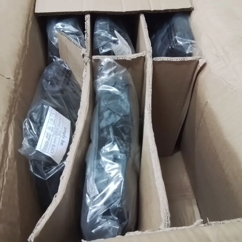 BOXED BRAND NEW APPROXIMATELY 6 SIMPLY BE PHEOBE WIDE SHOES BLACK SIZE 8