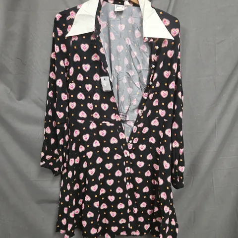 JOANIE JENNA DRESS IN BLACK MULTI - UK 16