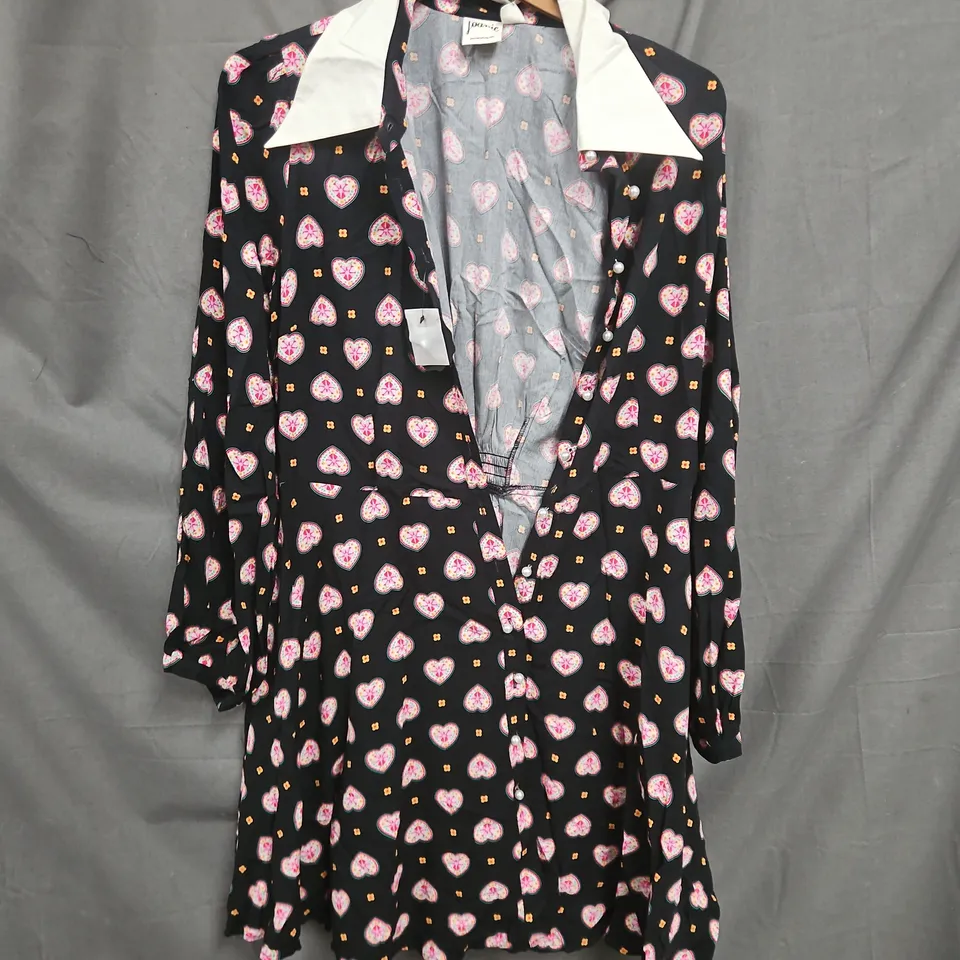 JOANIE JENNA DRESS IN BLACK MULTI - UK 16