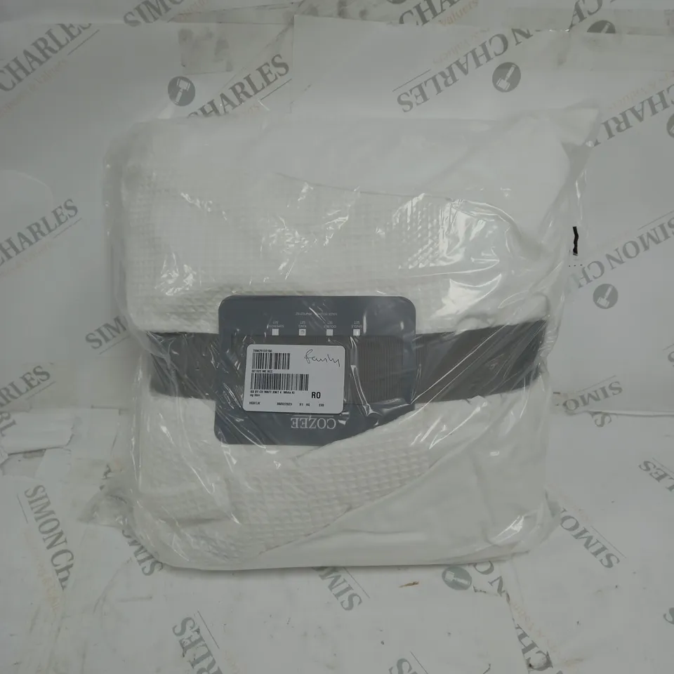 SUPERSOFT BY COZEE HOME WAFFLE KNIT 4 PIECE DUVET SET - WHITE - KING