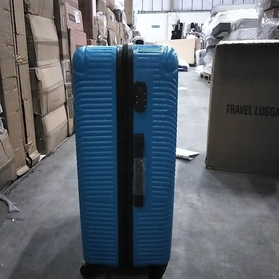 BOXED NEO BLUE HARD SHELL LUGGAGE SUITCASE (1 BOX)