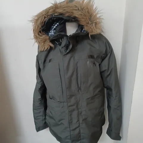 MENS HELLY HANSEN PARKA COAT DARK GREEN - MEDIUM