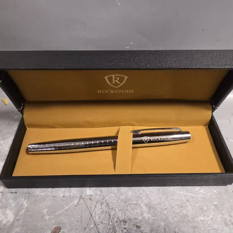 RUCKSTUHL STAINLESS STEEL LUXURY PEN IN GIFT BOX