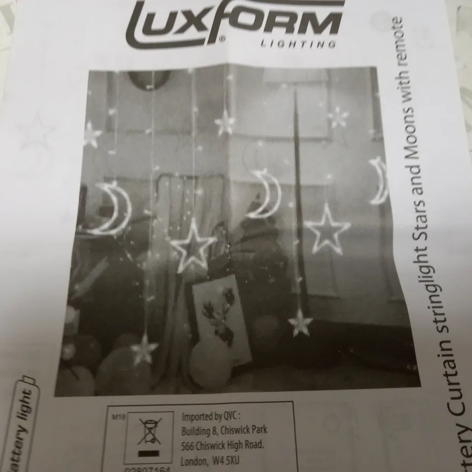 LUXFORM 3.5M STARS & MOON BATTERY OPERATED CURTAIN LIGHT
