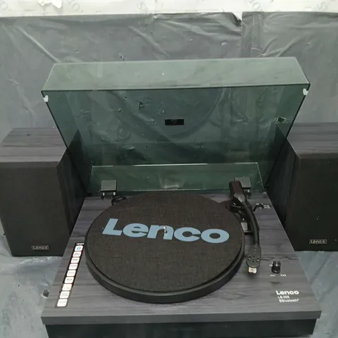 LENCO LS-300 BLUETOOTH TURNTABLE & SPEAKERS IN BLACK - COLLECTION ONLY 