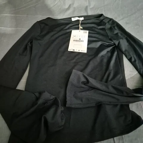 STR TEEN BLACK STRETCH TOP - EUR MEDIUM