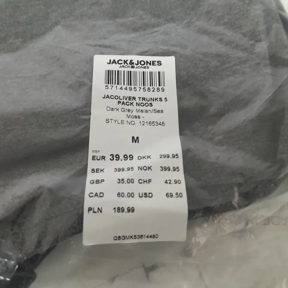 BAGGED JACK & JONES 5-PACK OF BOXERS - M