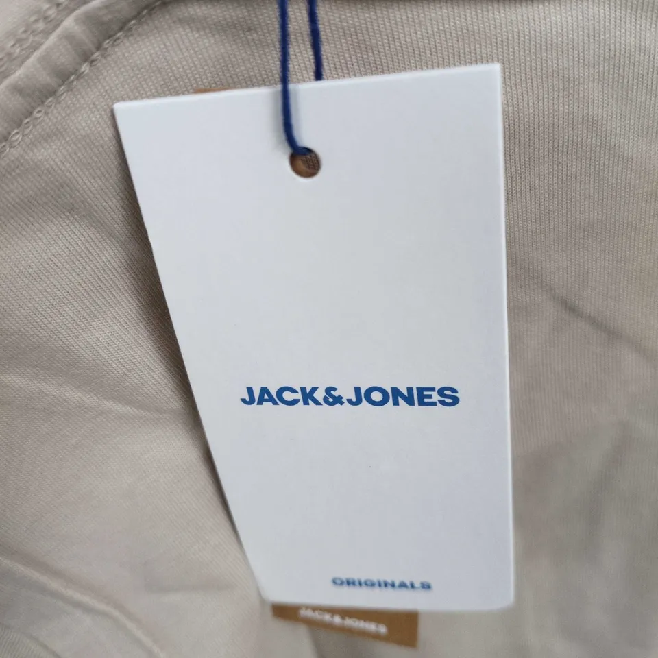 JACK & JONES ORIGINALS MOONBEAM CREW NECK T-SHIRT SIZE SMALL